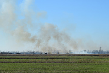 Fire on irrigation canals