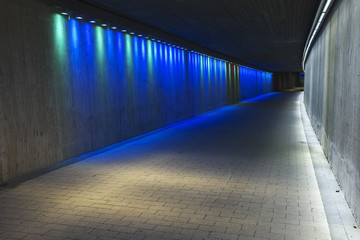 empty underground concrete tunnel