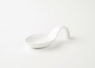 White porcelain appetizer spoon