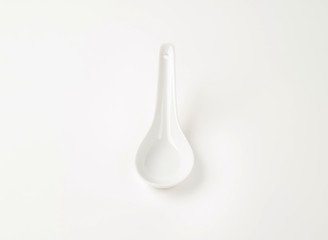 White porcelain appetizer spoon