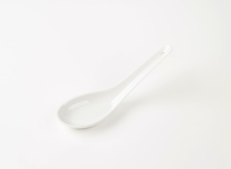 White porcelain appetizer spoon