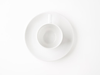 White cup and saucer