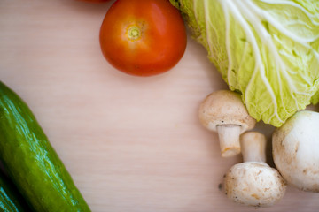 fresh vegetables on the table