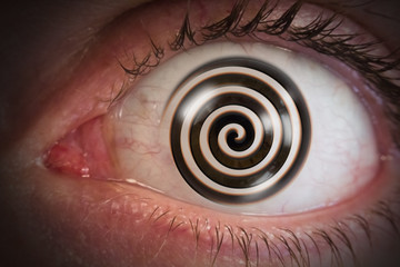Naklejka premium Hypnosis Swirl Eyeball