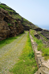 Road on mountain ledge
