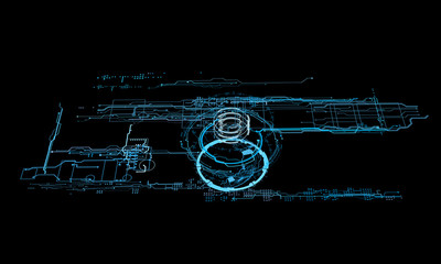 HUD interface concept futuristic virtual graphic touch user 