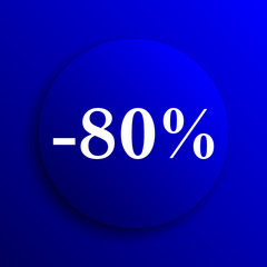 80 percent discount icon