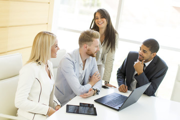 Young multiracial people in the office