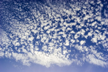 Wavy cloud in the blue sky