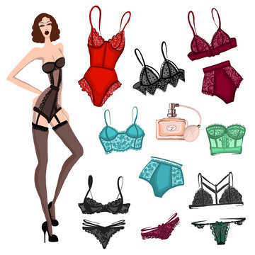Vector images of lingerie