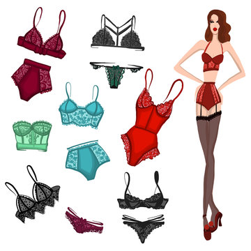 Vector images of lingerie