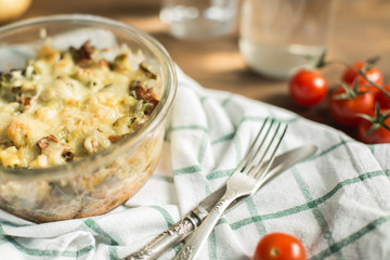 Vegetable casserole with cheese
