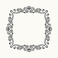 Elegant luxury retro floral frame.