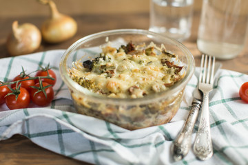 Vegetable casserole with cheese