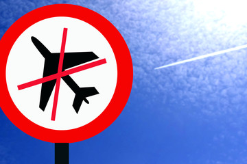 Red prohibition sign 