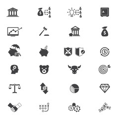 Financial investment icon set
