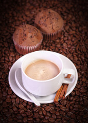 Hot Coffee with muffin