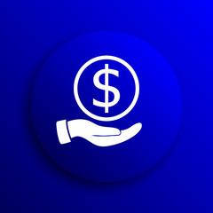 Money in hand icon