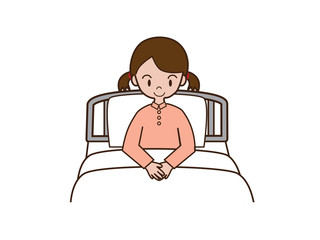 入院中の女の子