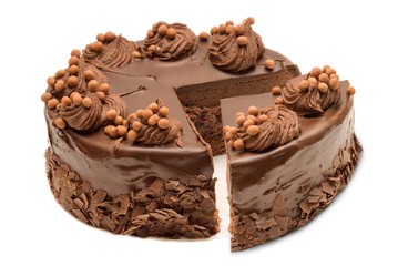 Chocolate cake close up - 103137205