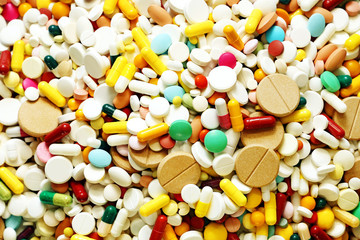 A lot of colorful medication and pills