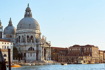 Fototapeta premium Grand Canal and Basilica Santa Maria della Salute, Venice, Italy