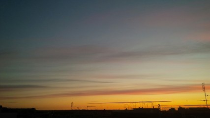 tramonto acquerello