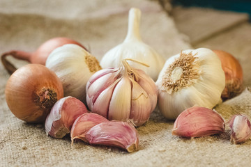 onions and garlic
