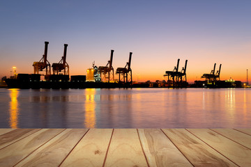 Crane port twilight