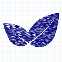 Scribble icon with pen effect