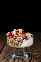 Portion of crunchy Yoghurt