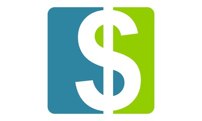 Obraz premium Modern Logo Solution Letter $ Dollar