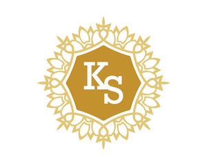 KS initial royal letter logo