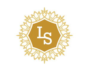 LS initial royal letter logo