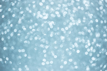 Festive blur blue glitter  bokeh background