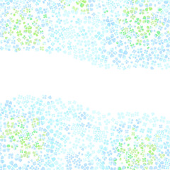 水色の花のフレーム