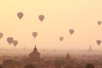 old Buddhist temples and pagodas in Bagan, Myanmar		