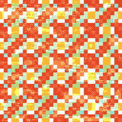 Vintage polygons seamless geometric pattern grunge texture