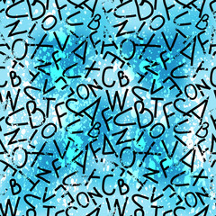 graffiti, letters on a colored background seamless texture grunge effect