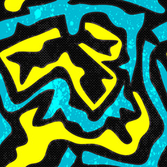 grunge colored graffiti seamless pattern vector illustration