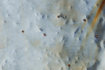 Bullet Holes in Aged Sheet Metal