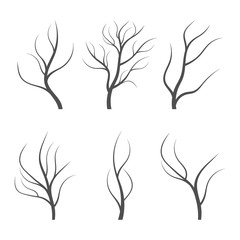 Abstract illustration - trees silhouette without leaves