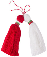 Bulgarian Martenitsa is a small piece of adornment, made of whit