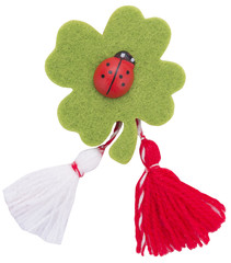 Bulgarian Martenitsa. It is a small piece of adornment, made of