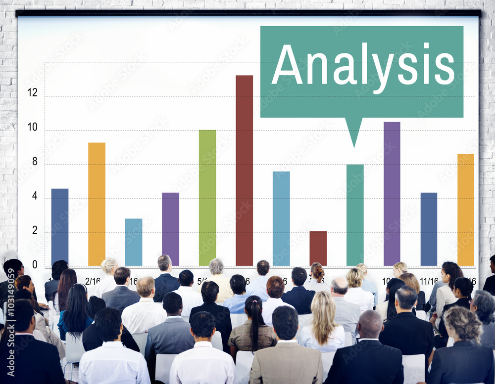 Poster analysis analytics graph growth statistics concept