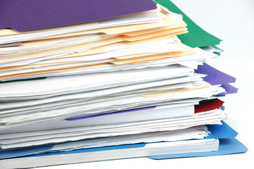 stacking documents and folders