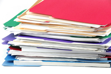 close up of stacking documents 