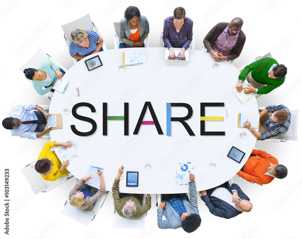 Poster share sharing networking social network concept