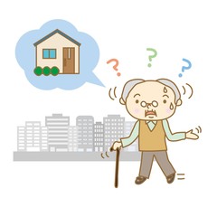 徘徊するシニア男性