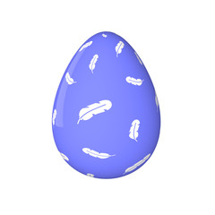 Easter egg. Painted. 3D object. Render. Easter Holiday.